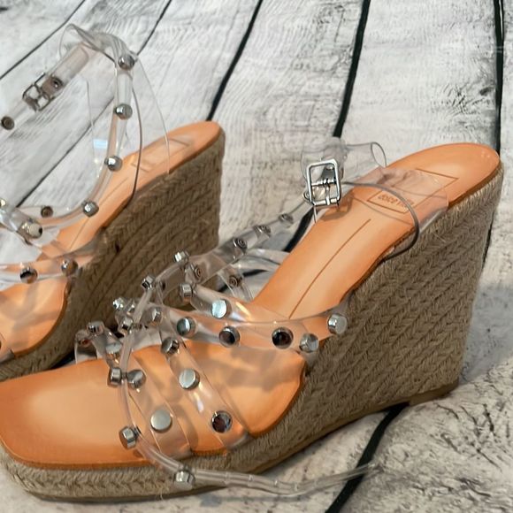 New Dolce Vita Maxton clear studded sandals - Picture 5 of 7